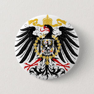 Prussian Eagle Red Black and Gold 6 Cm Round Badge