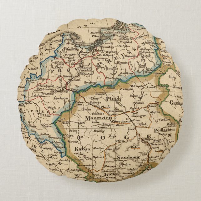 Prussian Empire Round Cushion (Front)
