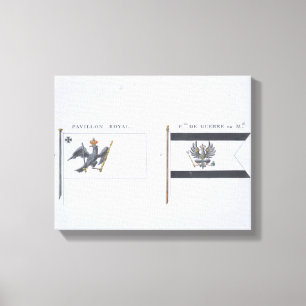 Prussian Flags, from a French book of Flags, c.181 Canvas Print