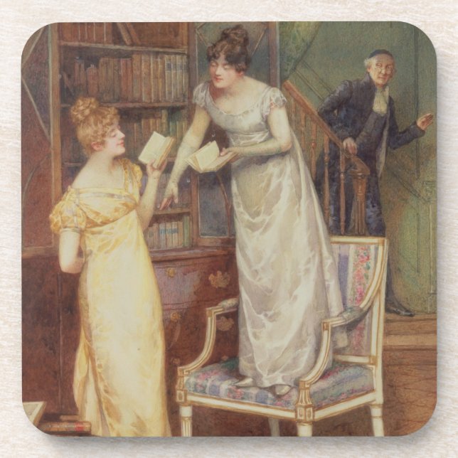 Prying Eyes, 1901 (w/c heightened with white) Coaster (Front)