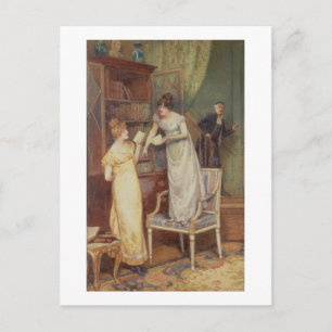 Prying Eyes, 1901 (w/c heightened with white) Postcard