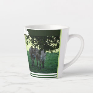 Przewalski Horses Collage Latte Mug