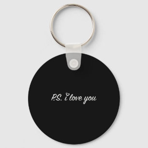 Ps i love you day purple color key ring