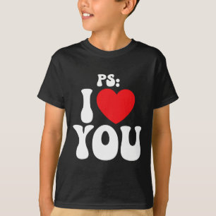 Ps I Love You Day Purple Funny Valentine Matching T-Shirt