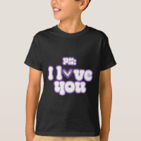 Ps I Love You Groovy Valentine's Day Purple Vintag