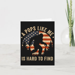 Ps Like Me Is Hard To Find Bigfoot Usa Flag Funny  Card
