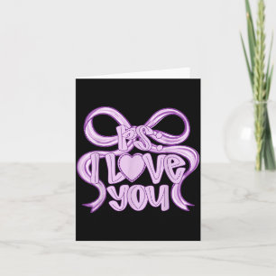 Ps love day valentine's day coquette bow purple card