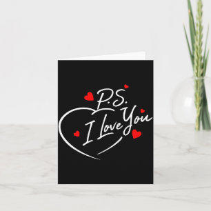 Ps love day valentine's day purple heart women men card