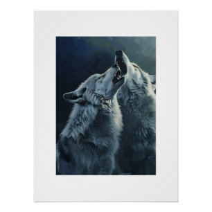 PS Nature Designs, Howling Wolves Poster Art