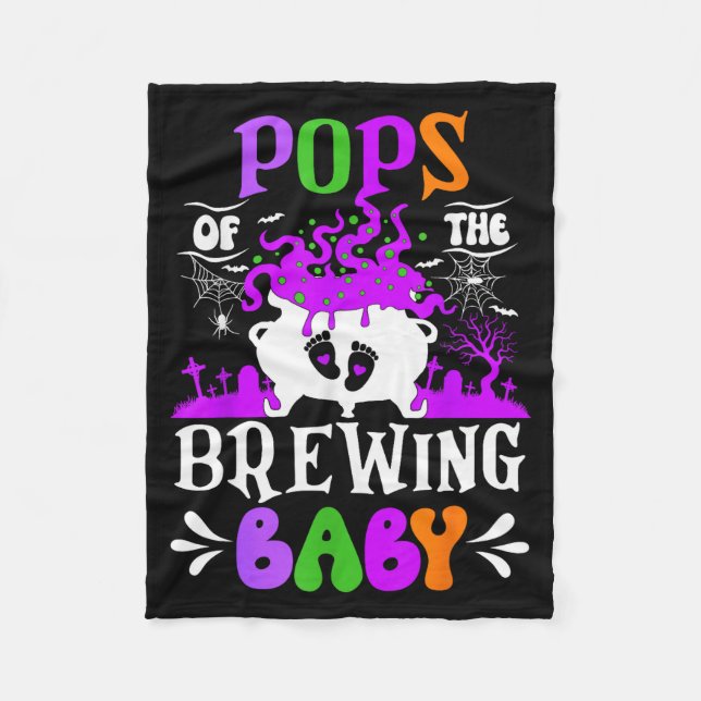 Ps Of The Brewing Baby Dad To Be Halloween  Fleece Blanket (Front)