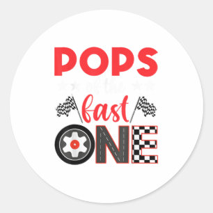 Ps Of The Fast One Birthday 1st Race Car Family Classic Round Sticker