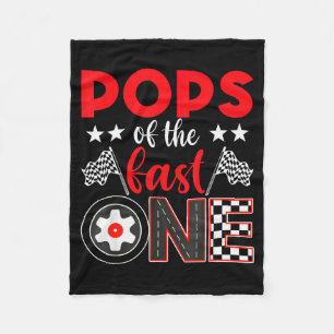 Ps Of The Fast One Birthday 1st Race Car Family  Fleece Blanket