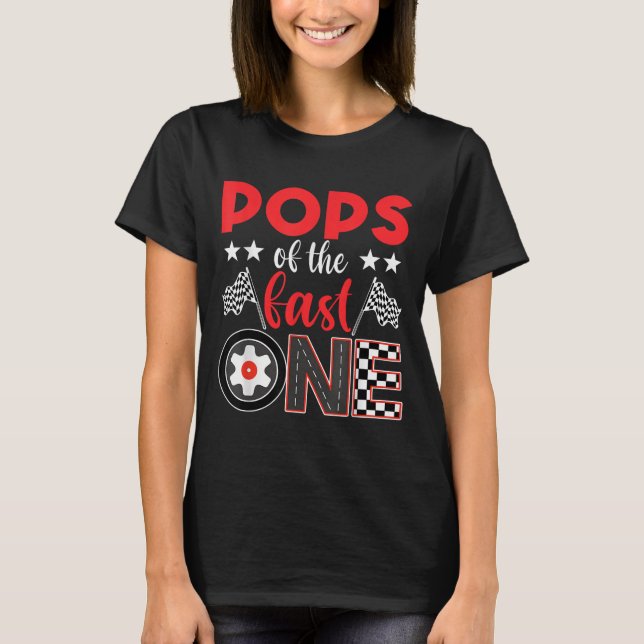 Ps Of The Fast One Birthday 1st Race Car Family  T-Shirt (Front)