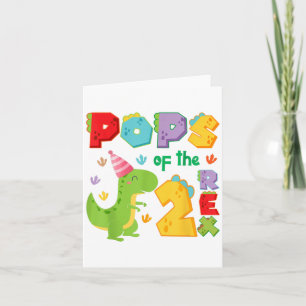 Ps Of The Two Rex 2nd Birthday Boy Dinosaur T-rex  Card