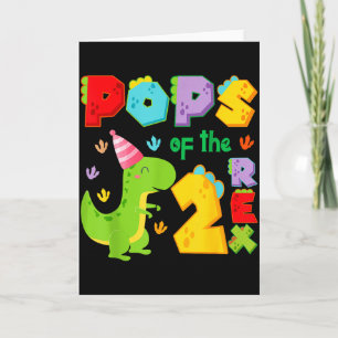Ps Of The Two Rex 2nd Birthday Boy Dinosaur T-rex  Card