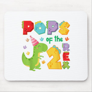 Ps Of The Two Rex 2nd Birthday Boy Dinosaur T-rex Mouse Mat
