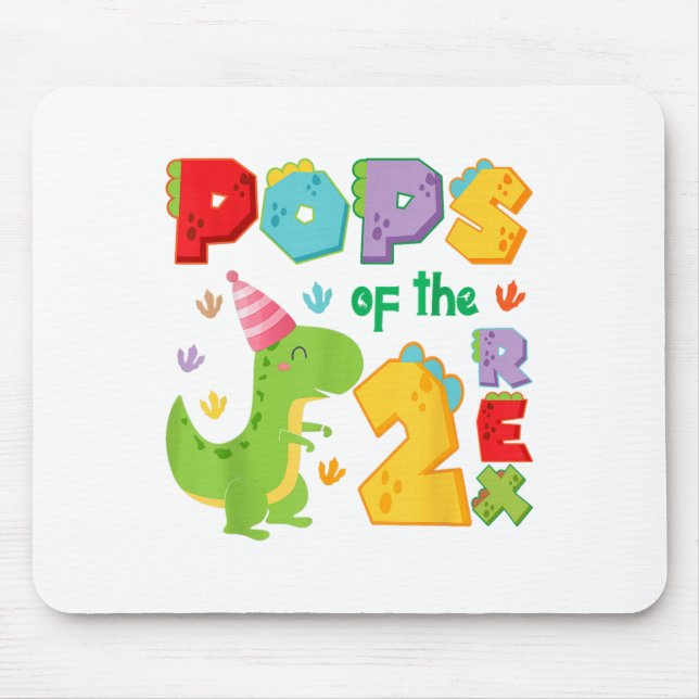 Ps Of The Two Rex 2nd Birthday Boy Dinosaur T-rex  Mouse Mat (Front)