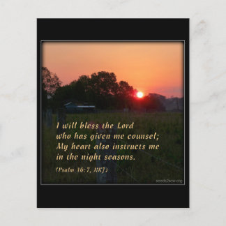 Psa 16v7 - The Lord Gives Me Counsel Flyer