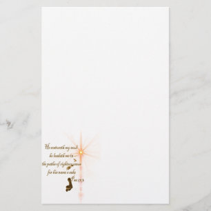 Psa 23.3 The Lord is my shepard Stationery