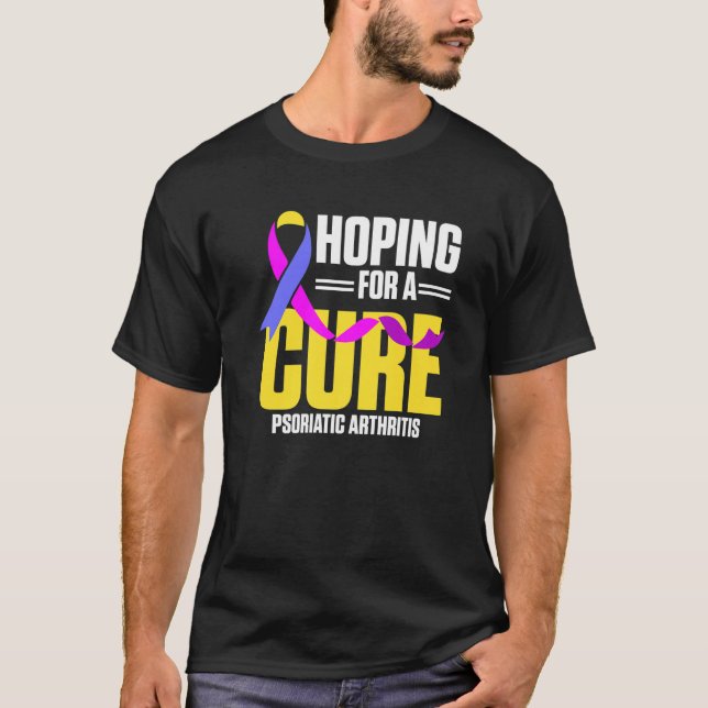 PSA Psoriatic Arthritis Hoping For Cure Warrior Aw T-Shirt (Front)