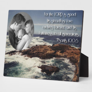 Psalm 100:5/ family photo plaque