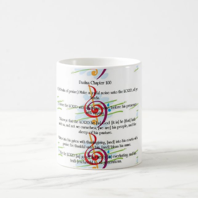 Psalm 100: Make a Joyful noise Coffee Mug (Center)
