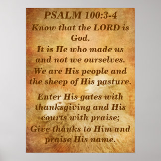 Psalm 100 poster