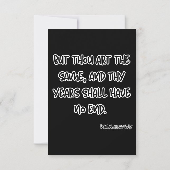 Psalm 102:27 KJV Bible Verse Greeting Card (Front)