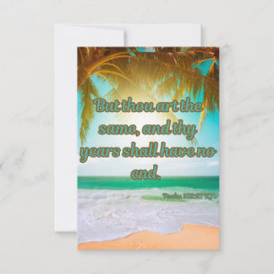 Psalm 102:27 KJV Bible Verse Pic Greeting Card