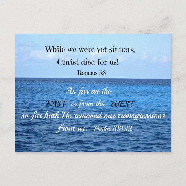 Psalm 103:12 postcard (Front)