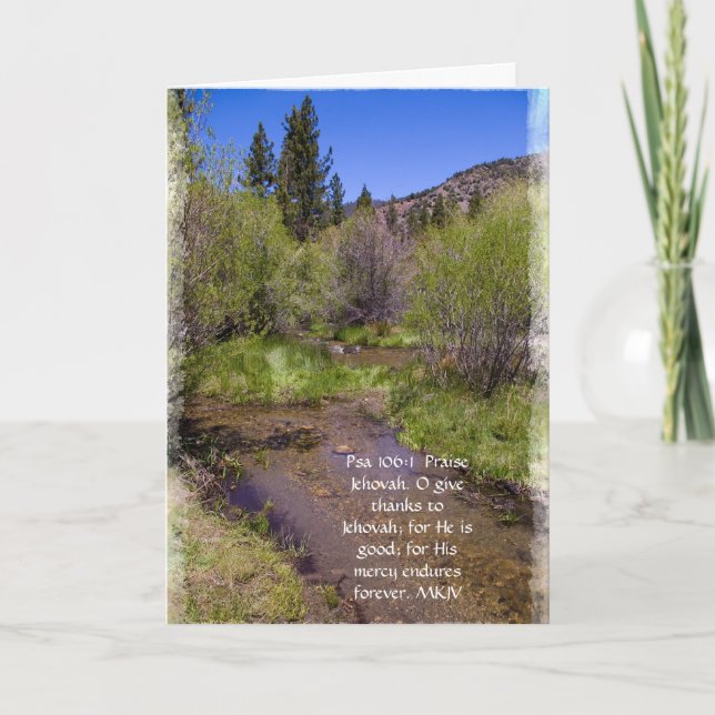 Psalm 106:1 Encouragement Card (Front)