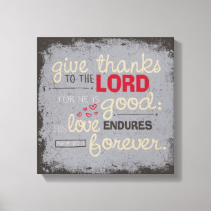 Psalm 107:1 canvas print