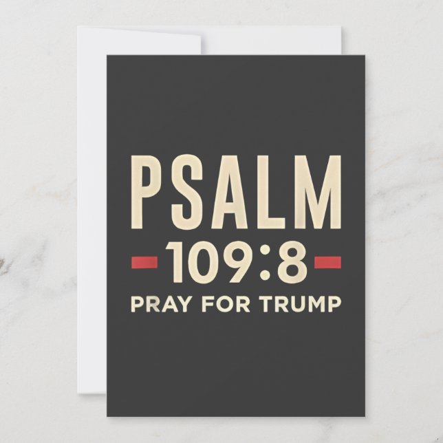Psalm 109:8 Pray for Trump Religion inauguration  Invitation (Front)