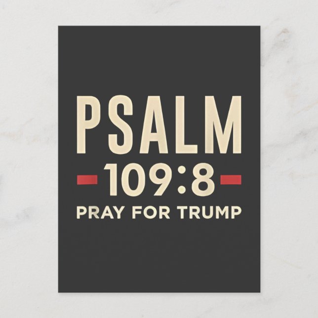 Psalm 109:8 Pray for Trump Religion inauguration  Postcard (Front)