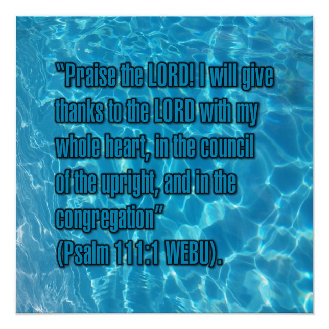 Psalm 111:1 WEBU Poster (Front)