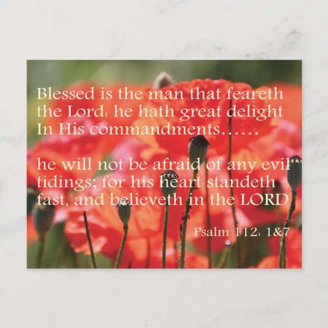 Psalm 112 - Blessed is the man .... Postcard (Front)
