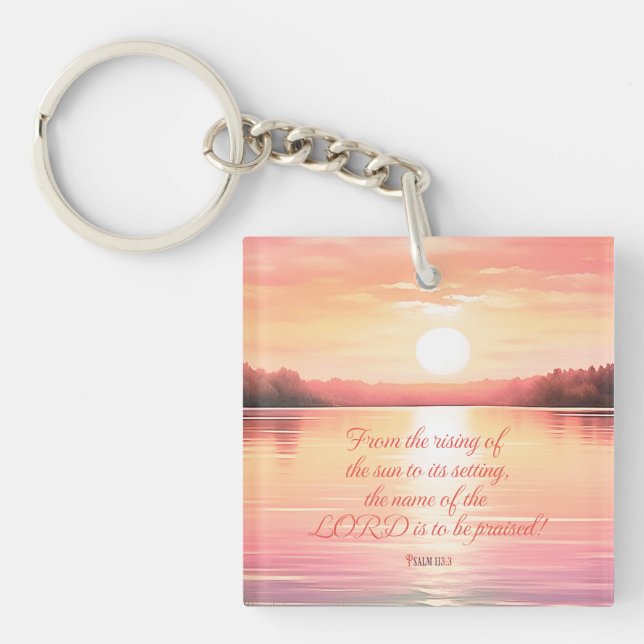 Psalm 113:3 key ring (Front)