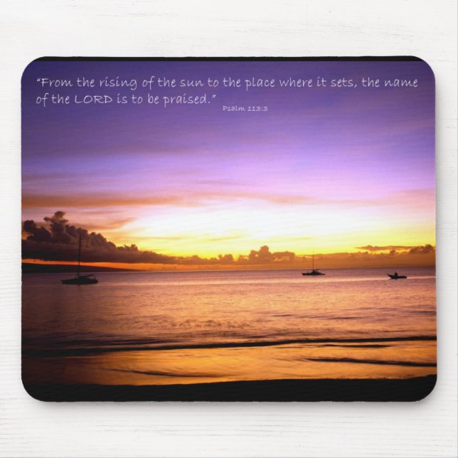 Psalm 113:3 mouse mat (Front)
