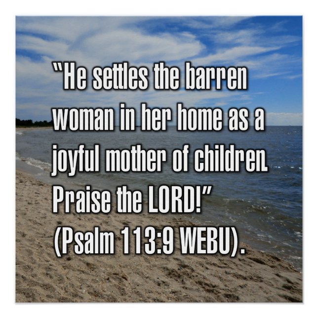 Psalm 113:9 WEBU Poster (Front)