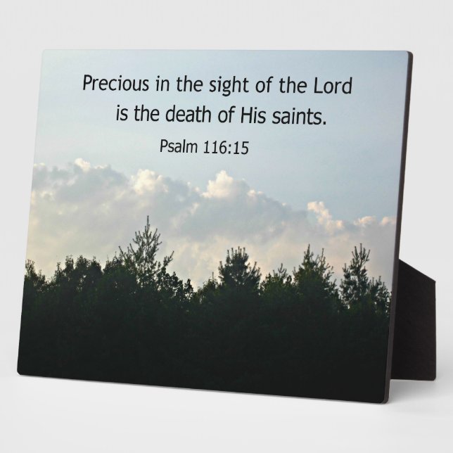 Psalm 116:15 plaque (Side)