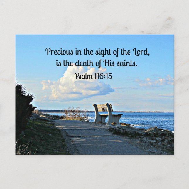 Psalm 116:15 postcard (Front)