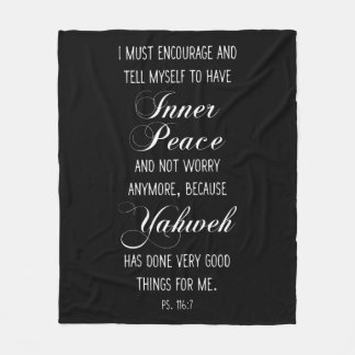 Psalm 116:7 Scripture Bible Verse Prayer Fleece Blanket