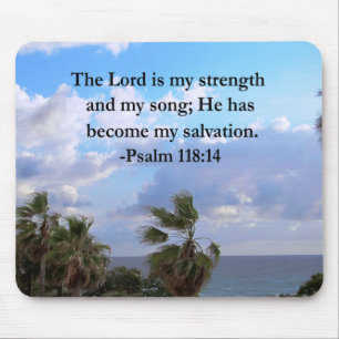 PSALM 118:14 SERENE OCEAN PHOTO DESIGN MOUSE MAT