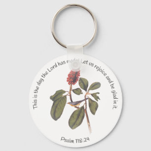 Psalm 118:24 Canada Warbler Key Ring