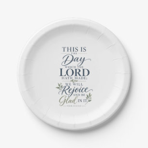 Psalm 118:24 KJV This Is the Day Bible Verse  Paper Plate