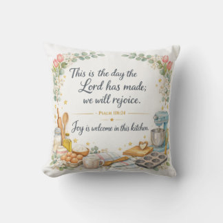 Psalm 118:24, Messianic Jewish Decor, Bible Verse Cushion