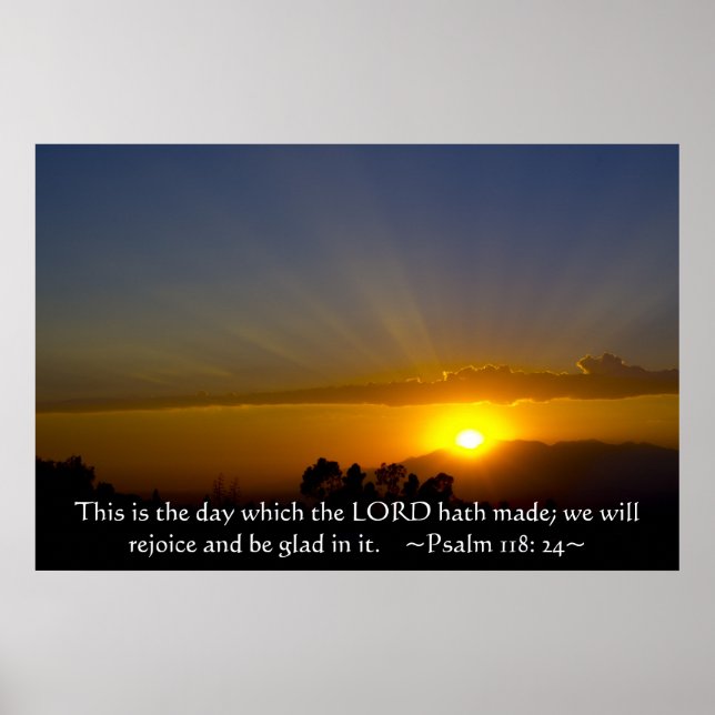 Psalm 118: 24 poster (Front)