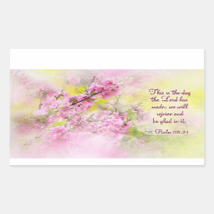 Psalm 118:24 This is the Day the Lord has Made Rectangular Sticker