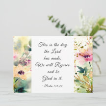 Psalm 118:24 This is the Day the Lord Made Card