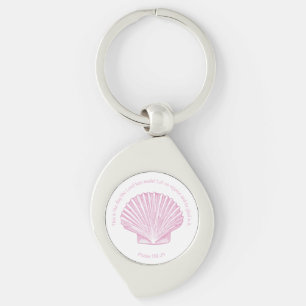 Psalm 118:24 This is the Day with Seashell Key Ring